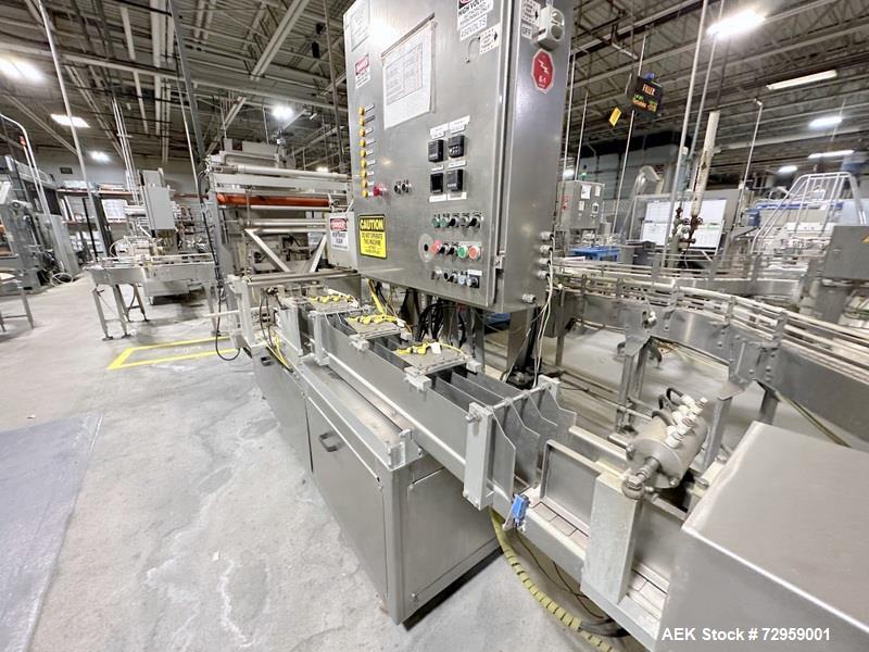 Used Combibloc (Sig) Model 112-32 Aseptic Brick Pack Cartoning Lines. The fillers are capable of running 125 ml, 150 ml, 200 ml or 250 ml cartons (with changeparts). Has Sig Beckhoff HMI with Siemens...