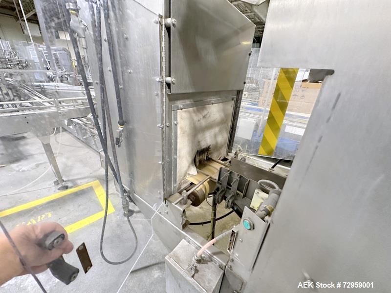 Used Combibloc (Sig) Model 112-32 Aseptic Brick Pack Cartoning Lines. The fillers are capable of running 125 ml, 150 ml, 200 ml or 250 ml cartons (with changeparts). Has Sig Beckhoff HMI with Siemens...