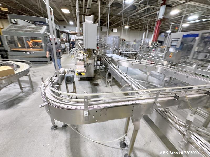 Used Combibloc (Sig) Model 112-32 Aseptic Brick Pack Cartoning Lines. The fillers are capable of running 125 ml, 150 ml, 200 ml or 250 ml cartons (with changeparts). Has Sig Beckhoff HMI with Siemens...