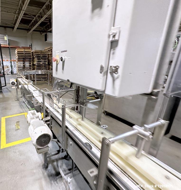 Used Combibloc (Sig) Model 112-32 Aseptic Brick Pack Cartoning Lines. The fillers are capable of running 125 ml, 150 ml, 200 ml or 250 ml cartons (with changeparts). Has Sig Beckhoff HMI with Siemens...