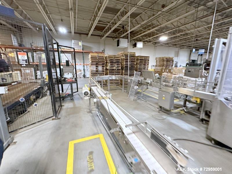 Used Combibloc (Sig) Model 112-32 Aseptic Brick Pack Cartoning Lines. The fillers are capable of running 125 ml, 150 ml, 200 ml or 250 ml cartons (with changeparts). Has Sig Beckhoff HMI with Siemens...