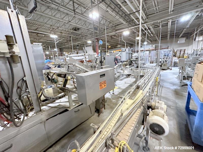 Used Combibloc (Sig) Model 112-32 Aseptic Brick Pack Cartoning Lines. The fillers are capable of running 125 ml, 150 ml, 200 ml or 250 ml cartons (with changeparts). Has Sig Beckhoff HMI with Siemens...