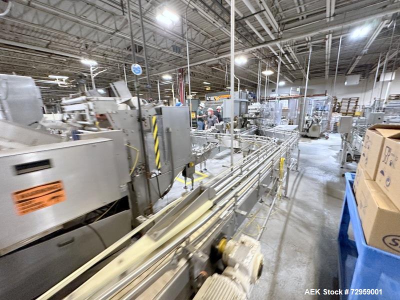 Used Combibloc (Sig) Model 112-32 Aseptic Brick Pack Cartoning Lines. The fillers are capable of running 125 ml, 150 ml, 200 ml or 250 ml cartons (with changeparts). Has Sig Beckhoff HMI with Siemens...