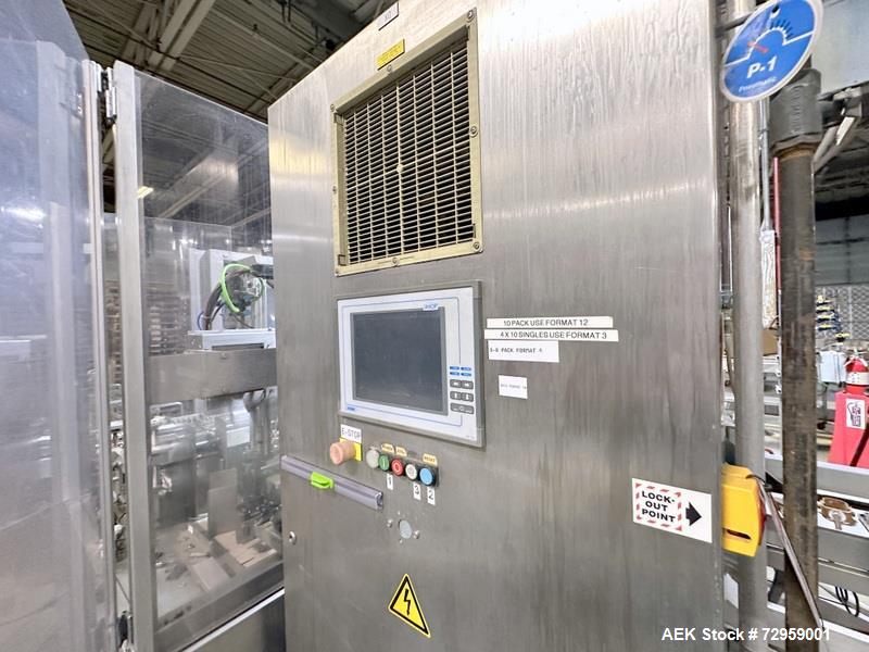 Used Combibloc (Sig) Model 112-32 Aseptic Brick Pack Cartoning Lines. The fillers are capable of running 125 ml, 150 ml, 200 ml or 250 ml cartons (with changeparts). Has Sig Beckhoff HMI with Siemens...