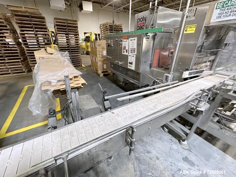 Used Combibloc (Sig) Model 112-32 Aseptic Brick Pack Cartoning Lines. The fillers are capable of running 125 ml, 150 ml, 200 ml or 250 ml cartons (with changeparts). Has Sig Beckhoff HMI with Siemens...