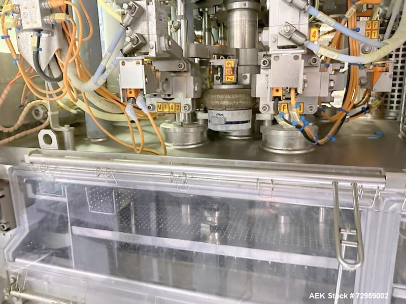 Used Combibloc (Sig) Model 112-32 Aseptic Brick Pack Cartoning Lines. The fillers are capable of running 125 ml, 150 ml, 200 ml or 250 ml cartons (with changeparts). Has Sig Beckhoff HMI with Siemens...