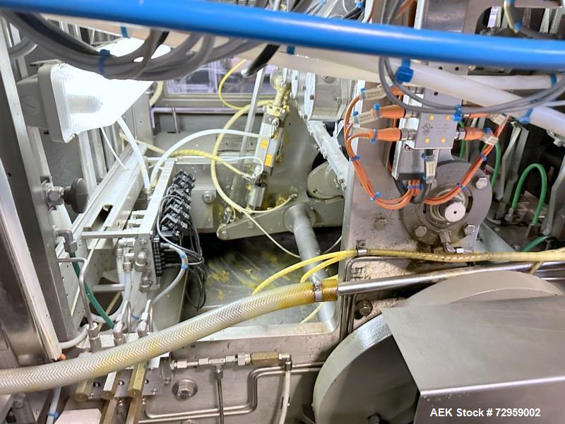 Used Combibloc (Sig) Model 112-32 Aseptic Brick Pack Cartoning Lines. The fillers are capable of running 125 ml, 150 ml, 200 ml or 250 ml cartons (with changeparts). Has Sig Beckhoff HMI with Siemens...