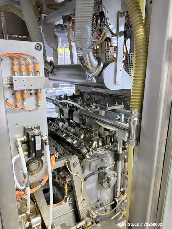 Used Combibloc (Sig) Model 112-32 Aseptic Brick Pack Cartoning Lines. The fillers are capable of running 125 ml, 150 ml, 200 ml or 250 ml cartons (with changeparts). Has Sig Beckhoff HMI with Siemens...