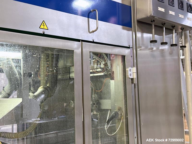 Used Combibloc (Sig) Model 112-32 Aseptic Brick Pack Cartoning Lines. The fillers are capable of running 125 ml, 150 ml, 200 ml or 250 ml cartons (with changeparts). Has Sig Beckhoff HMI with Siemens...