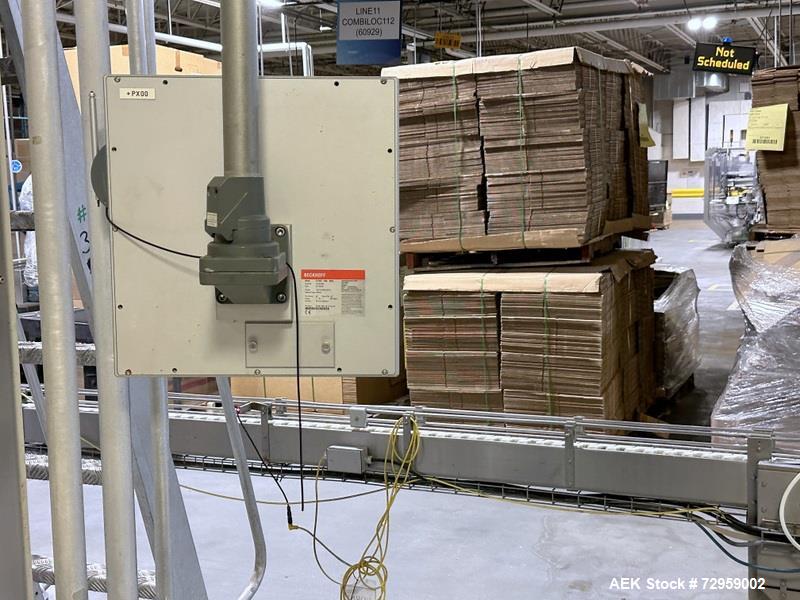 Used Combibloc (Sig) Model 112-32 Aseptic Brick Pack Cartoning Lines. The fillers are capable of running 125 ml, 150 ml, 200 ml or 250 ml cartons (with changeparts). Has Sig Beckhoff HMI with Siemens...