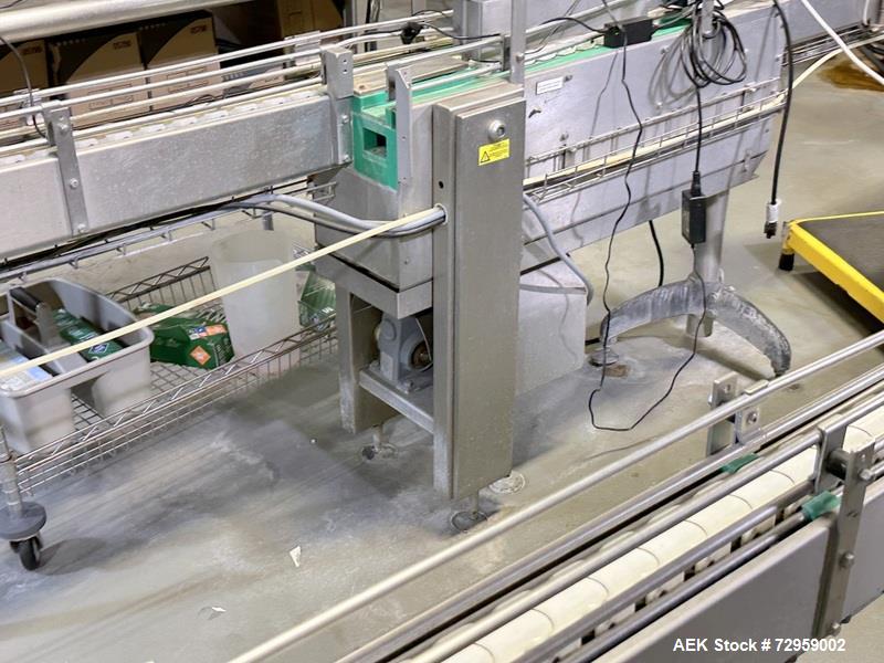 Used Combibloc (Sig) Model 112-32 Aseptic Brick Pack Cartoning Lines. The fillers are capable of running 125 ml, 150 ml, 200 ml or 250 ml cartons (with changeparts). Has Sig Beckhoff HMI with Siemens...