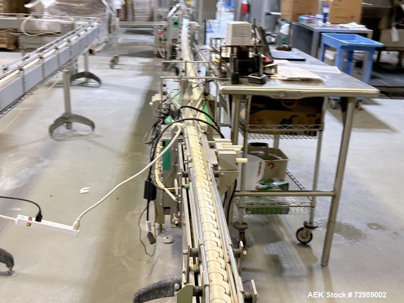 Used Combibloc (Sig) Model 112-32 Aseptic Brick Pack Cartoning Lines. The fillers are capable of running 125 ml, 150 ml, 200 ml or 250 ml cartons (with changeparts). Has Sig Beckhoff HMI with Siemens...