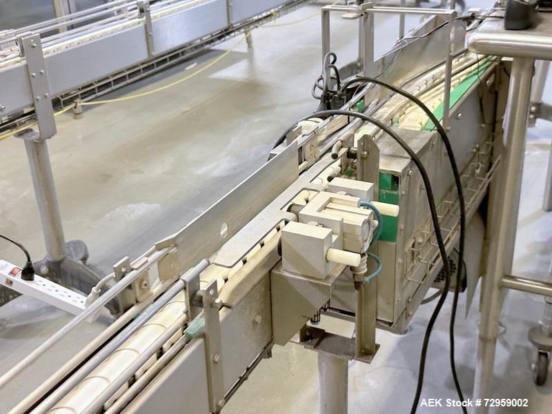 Used Combibloc (Sig) Model 112-32 Aseptic Brick Pack Cartoning Lines. The fillers are capable of running 125 ml, 150 ml, 200 ml or 250 ml cartons (with changeparts). Has Sig Beckhoff HMI with Siemens...