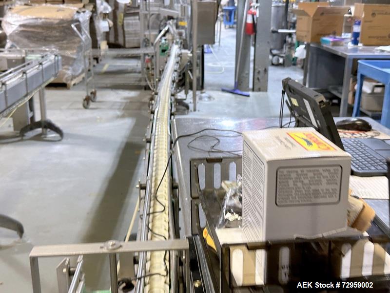 Used Combibloc (Sig) Model 112-32 Aseptic Brick Pack Cartoning Lines. The fillers are capable of running 125 ml, 150 ml, 200 ml or 250 ml cartons (with changeparts). Has Sig Beckhoff HMI with Siemens...