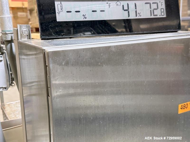 Used Combibloc (Sig) Model 112-32 Aseptic Brick Pack Cartoning Lines. The fillers are capable of running 125 ml, 150 ml, 200 ml or 250 ml cartons (with changeparts). Has Sig Beckhoff HMI with Siemens...