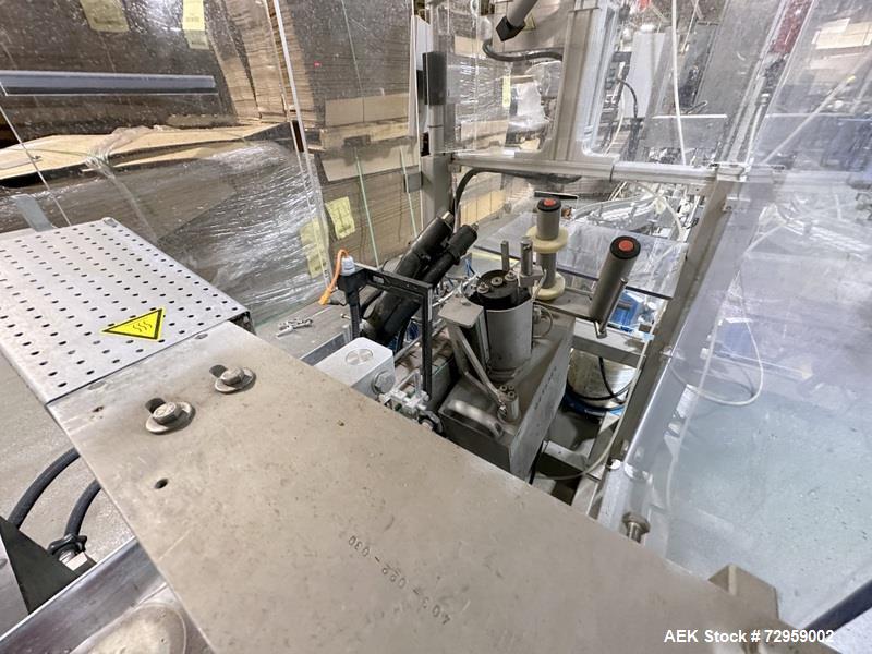 Used Combibloc (Sig) Model 112-32 Aseptic Brick Pack Cartoning Lines. The fillers are capable of running 125 ml, 150 ml, 200 ml or 250 ml cartons (with changeparts). Has Sig Beckhoff HMI with Siemens...