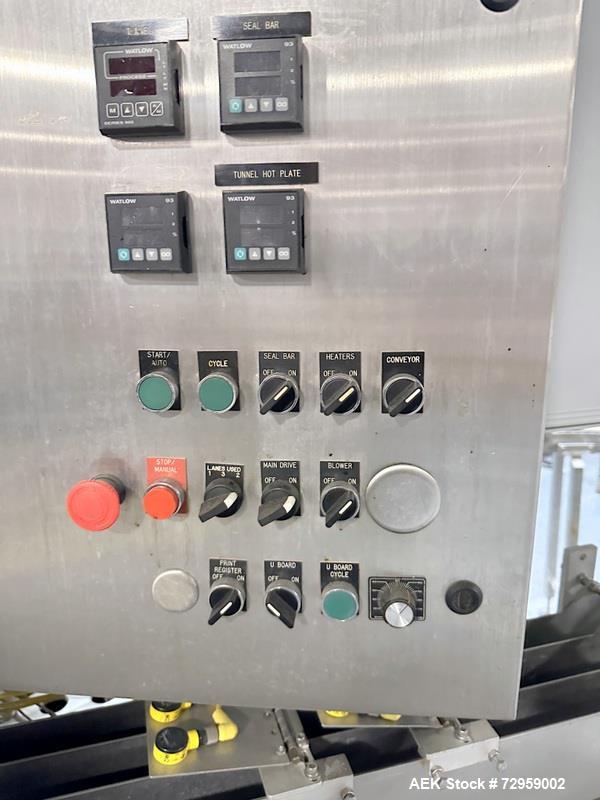 Used Combibloc (Sig) Model 112-32 Aseptic Brick Pack Cartoning Lines. The fillers are capable of running 125 ml, 150 ml, 200 ml or 250 ml cartons (with changeparts). Has Sig Beckhoff HMI with Siemens...