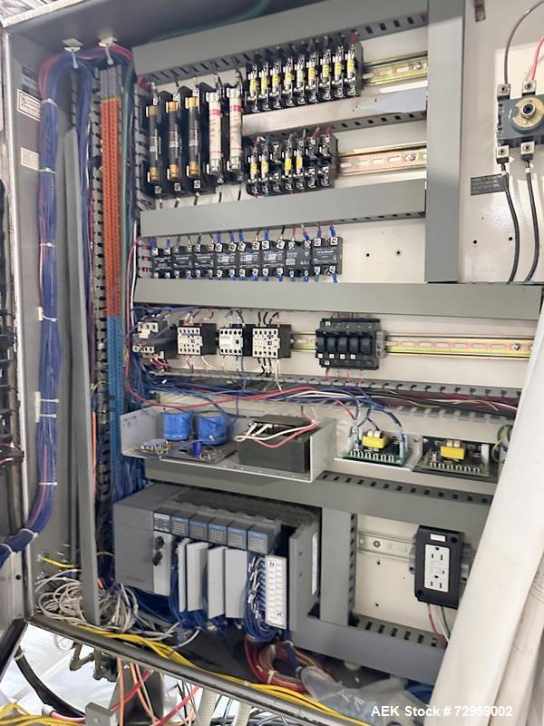 Used Combibloc (Sig) Model 112-32 Aseptic Brick Pack Cartoning Lines. The fillers are capable of running 125 ml, 150 ml, 200 ml or 250 ml cartons (with changeparts). Has Sig Beckhoff HMI with Siemens...