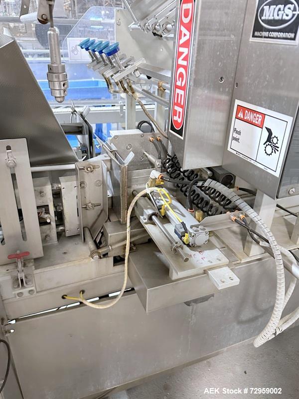 Used Combibloc (Sig) Model 112-32 Aseptic Brick Pack Cartoning Lines. The fillers are capable of running 125 ml, 150 ml, 200 ml or 250 ml cartons (with changeparts). Has Sig Beckhoff HMI with Siemens...