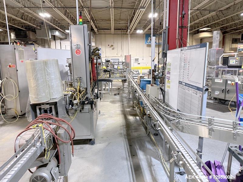 Used Combibloc (Sig) Model 112-32 Aseptic Brick Pack Cartoning Lines. The fillers are capable of running 125 ml, 150 ml, 200 ml or 250 ml cartons (with changeparts). Has Sig Beckhoff HMI with Siemens...