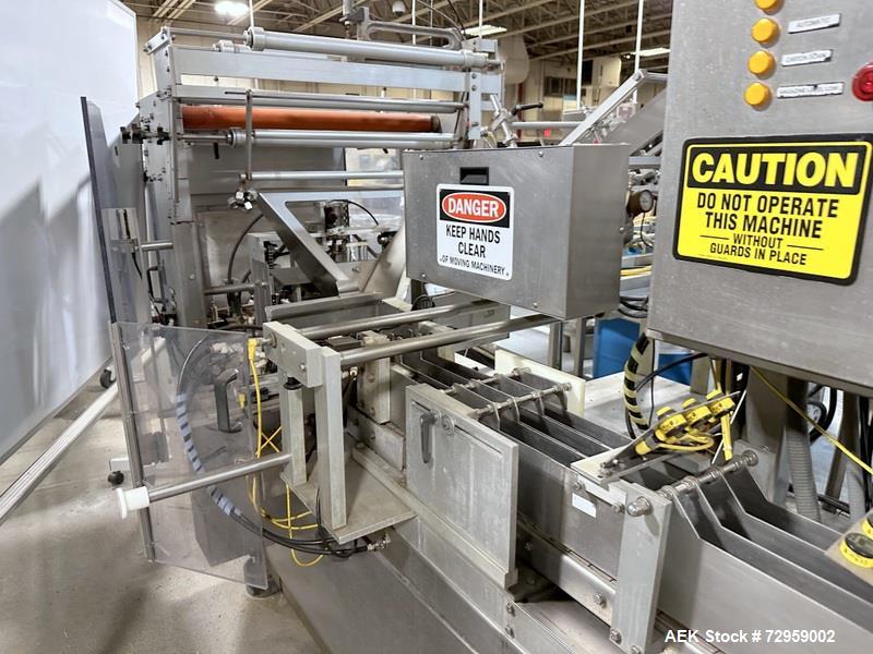 Used Combibloc (Sig) Model 112-32 Aseptic Brick Pack Cartoning Lines. The fillers are capable of running 125 ml, 150 ml, 200 ml or 250 ml cartons (with changeparts). Has Sig Beckhoff HMI with Siemens...