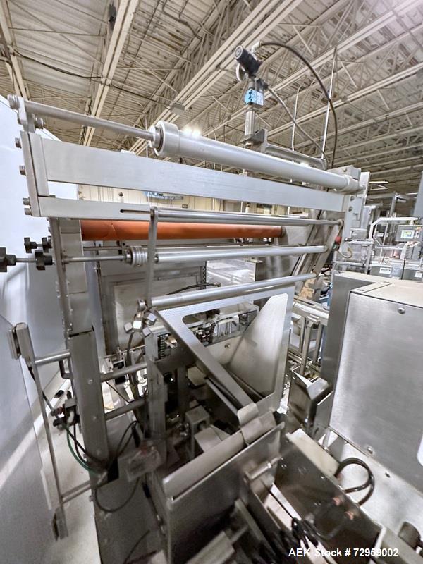 Used Combibloc (Sig) Model 112-32 Aseptic Brick Pack Cartoning Lines. The fillers are capable of running 125 ml, 150 ml, 200 ml or 250 ml cartons (with changeparts). Has Sig Beckhoff HMI with Siemens...