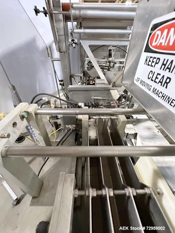 Used Combibloc (Sig) Model 112-32 Aseptic Brick Pack Cartoning Lines. The fillers are capable of running 125 ml, 150 ml, 200 ml or 250 ml cartons (with changeparts). Has Sig Beckhoff HMI with Siemens...
