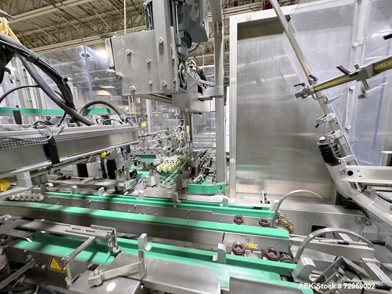 Used Combibloc (Sig) Model 112-32 Aseptic Brick Pack Cartoning Lines. The fillers are capable of running 125 ml, 150 ml, 200 ml or 250 ml cartons (with changeparts). Has Sig Beckhoff HMI with Siemens...