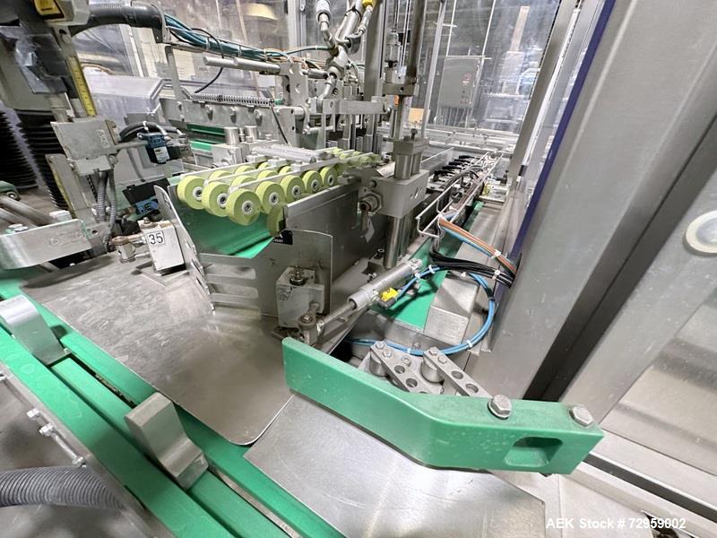 Used Combibloc (Sig) Model 112-32 Aseptic Brick Pack Cartoning Lines. The fillers are capable of running 125 ml, 150 ml, 200 ml or 250 ml cartons (with changeparts). Has Sig Beckhoff HMI with Siemens...
