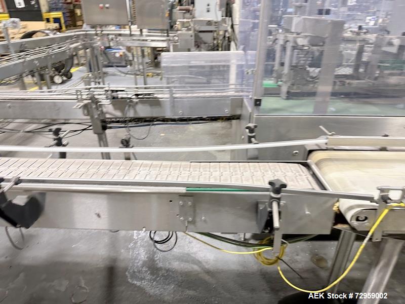 Used Combibloc (Sig) Model 112-32 Aseptic Brick Pack Cartoning Lines. The fillers are capable of running 125 ml, 150 ml, 200 ml or 250 ml cartons (with changeparts). Has Sig Beckhoff HMI with Siemens...