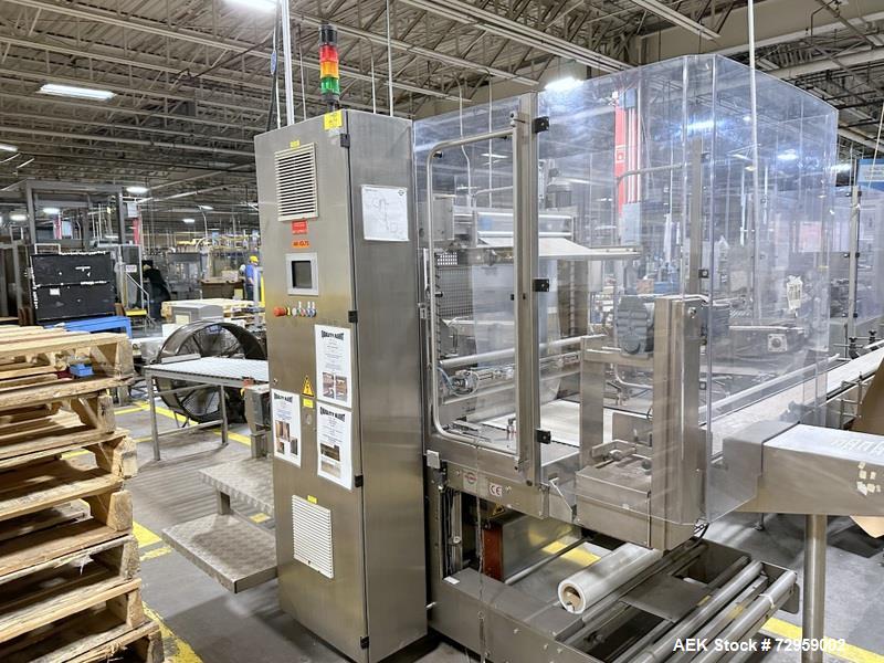Used Combibloc (Sig) Model 112-32 Aseptic Brick Pack Cartoning Lines. The fillers are capable of running 125 ml, 150 ml, 200 ml or 250 ml cartons (with changeparts). Has Sig Beckhoff HMI with Siemens...