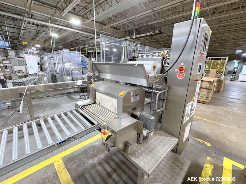 Used Combibloc (Sig) Model 112-32 Aseptic Brick Pack Cartoning Lines. The fillers are capable of running 125 ml, 150 ml, 200 ml or 250 ml cartons (with changeparts). Has Sig Beckhoff HMI with Siemens...