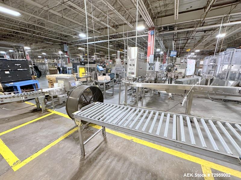 Used Combibloc (Sig) Model 112-32 Aseptic Brick Pack Cartoning Lines. The fillers are capable of running 125 ml, 150 ml, 200 ml or 250 ml cartons (with changeparts). Has Sig Beckhoff HMI with Siemens...