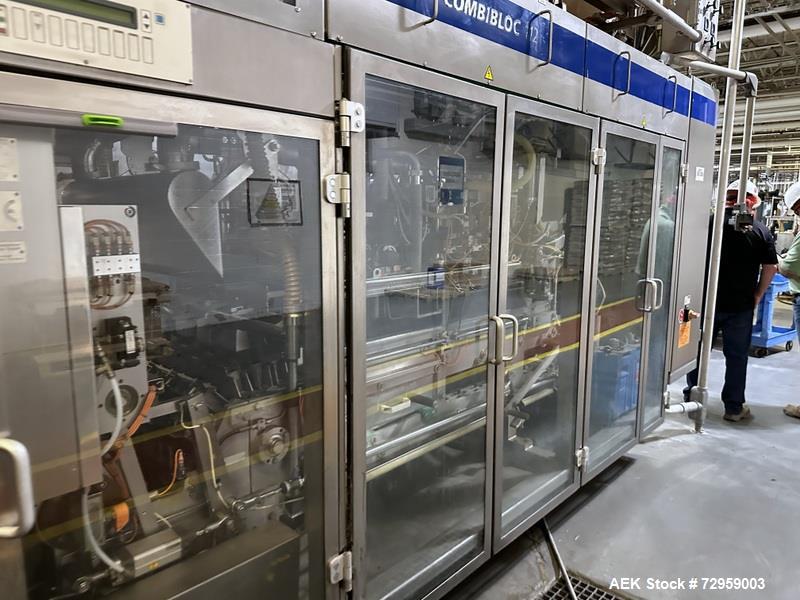 Used Combibloc (Sig) Model 112-32 Aseptic Brick Pack Cartoning Lines. The fillers are capable of running 125 ml, 150 ml, 200 ml or 250 ml cartons (with changeparts). Has Sig Beckhoff HMI with Siemens...