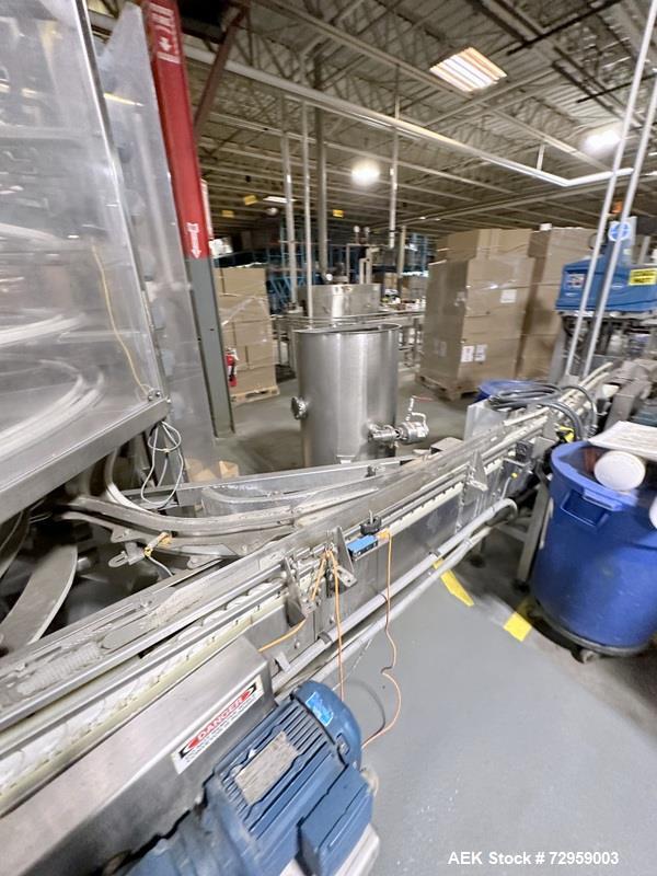 Used Combibloc (Sig) Model 112-32 Aseptic Brick Pack Cartoning Lines. The fillers are capable of running 125 ml, 150 ml, 200 ml or 250 ml cartons (with changeparts). Has Sig Beckhoff HMI with Siemens...