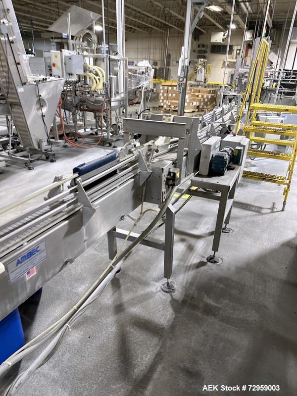 Used Combibloc (Sig) Model 112-32 Aseptic Brick Pack Cartoning Lines. The fillers are capable of running 125 ml, 150 ml, 200 ml or 250 ml cartons (with changeparts). Has Sig Beckhoff HMI with Siemens...