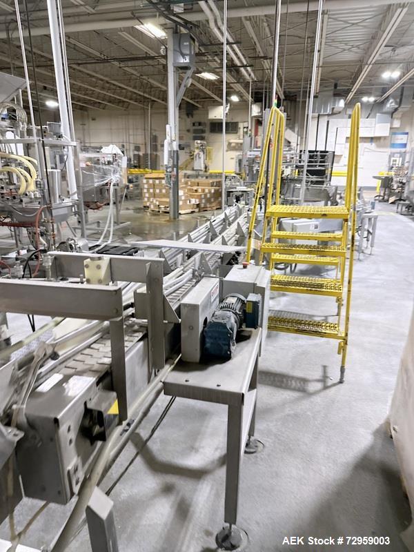 Used Combibloc (Sig) Model 112-32 Aseptic Brick Pack Cartoning Lines. The fillers are capable of running 125 ml, 150 ml, 200 ml or 250 ml cartons (with changeparts). Has Sig Beckhoff HMI with Siemens...