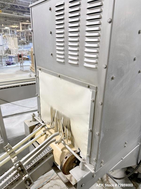 Used Combibloc (Sig) Model 112-32 Aseptic Brick Pack Cartoning Lines. The fillers are capable of running 125 ml, 150 ml, 200 ml or 250 ml cartons (with changeparts). Has Sig Beckhoff HMI with Siemens...