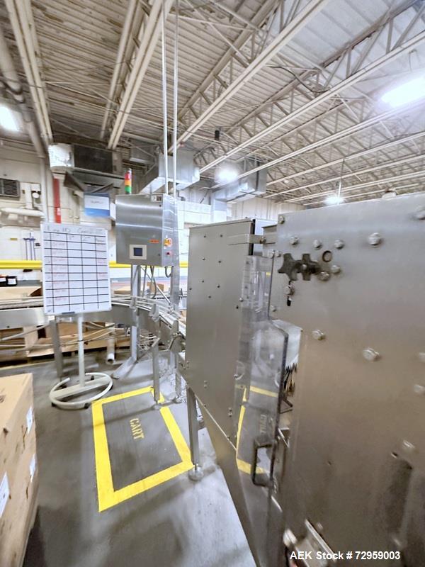 Used Combibloc (Sig) Model 112-32 Aseptic Brick Pack Cartoning Lines. The fillers are capable of running 125 ml, 150 ml, 200 ml or 250 ml cartons (with changeparts). Has Sig Beckhoff HMI with Siemens...
