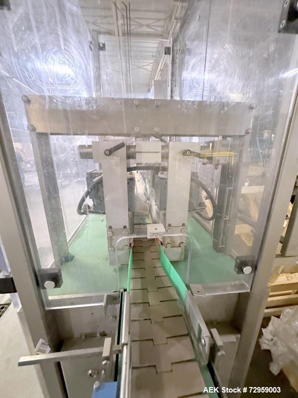 Used Combibloc (Sig) Model 112-32 Aseptic Brick Pack Cartoning Lines. The fillers are capable of running 125 ml, 150 ml, 200 ml or 250 ml cartons (with changeparts). Has Sig Beckhoff HMI with Siemens...