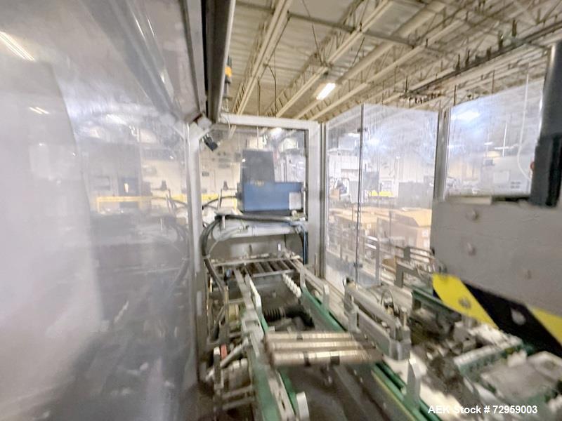 Used Combibloc (Sig) Model 112-32 Aseptic Brick Pack Cartoning Lines. The fillers are capable of running 125 ml, 150 ml, 200 ml or 250 ml cartons (with changeparts). Has Sig Beckhoff HMI with Siemens...