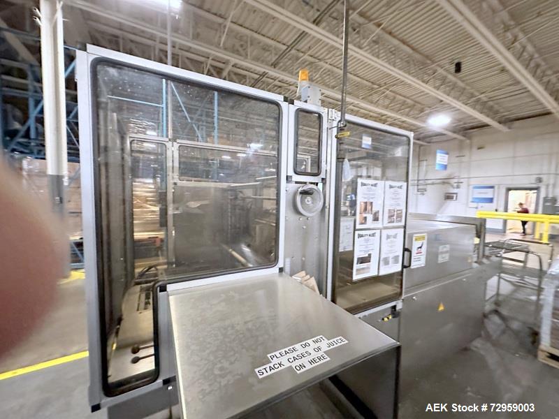 Used Combibloc (Sig) Model 112-32 Aseptic Brick Pack Cartoning Lines. The fillers are capable of running 125 ml, 150 ml, 200 ml or 250 ml cartons (with changeparts). Has Sig Beckhoff HMI with Siemens...