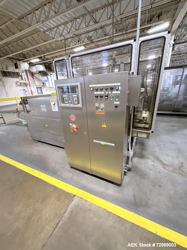 Used Combibloc (Sig) Model 112-32 Aseptic Brick Pack Cartoning Lines. The fillers are capable of running 125 ml, 150 ml, 200 ml or 250 ml cartons (with changeparts). Has Sig Beckhoff HMI with Siemens...