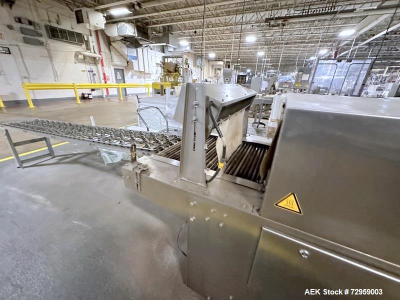 Used Combibloc (Sig) Model 112-32 Aseptic Brick Pack Cartoning Lines. The fillers are capable of running 125 ml, 150 ml, 200 ml or 250 ml cartons (with changeparts). Has Sig Beckhoff HMI with Siemens...