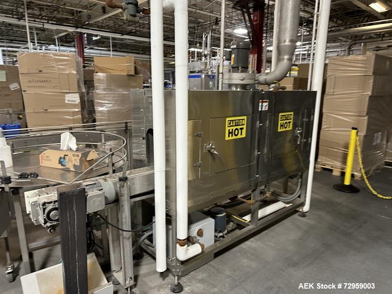 Used Combibloc (Sig) Model 112-32 Aseptic Brick Pack Cartoning Lines. The fillers are capable of running 125 ml, 150 ml, 200 ml or 250 ml cartons (with changeparts). Has Sig Beckhoff HMI with Siemens...