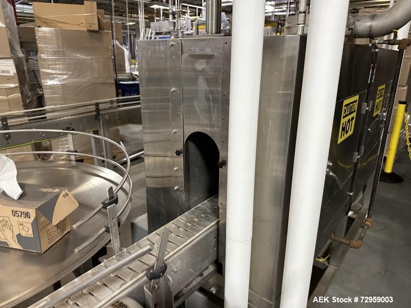 Used Combibloc (Sig) Model 112-32 Aseptic Brick Pack Cartoning Lines. The fillers are capable of running 125 ml, 150 ml, 200 ml or 250 ml cartons (with changeparts). Has Sig Beckhoff HMI with Siemens...