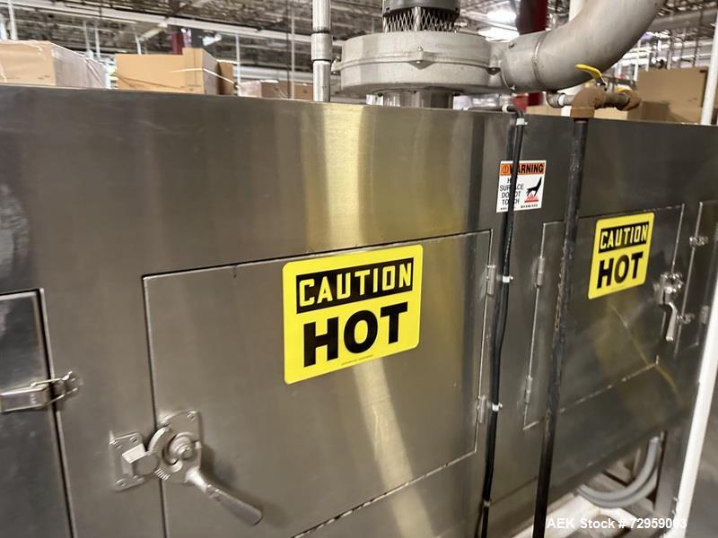 Used Combibloc (Sig) Model 112-32 Aseptic Brick Pack Cartoning Lines. The fillers are capable of running 125 ml, 150 ml, 200 ml or 250 ml cartons (with changeparts). Has Sig Beckhoff HMI with Siemens...