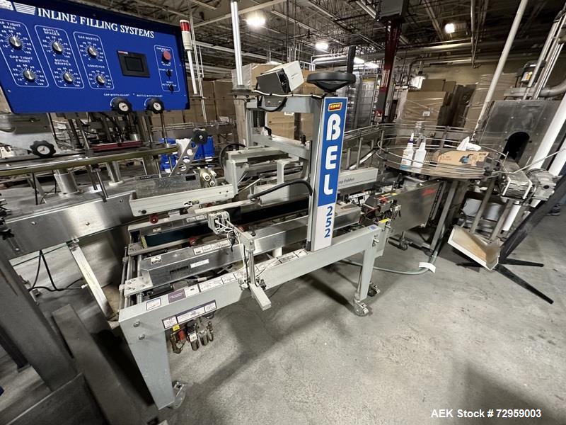 Used Combibloc (Sig) Model 112-32 Aseptic Brick Pack Cartoning Lines. The fillers are capable of running 125 ml, 150 ml, 200 ml or 250 ml cartons (with changeparts). Has Sig Beckhoff HMI with Siemens...