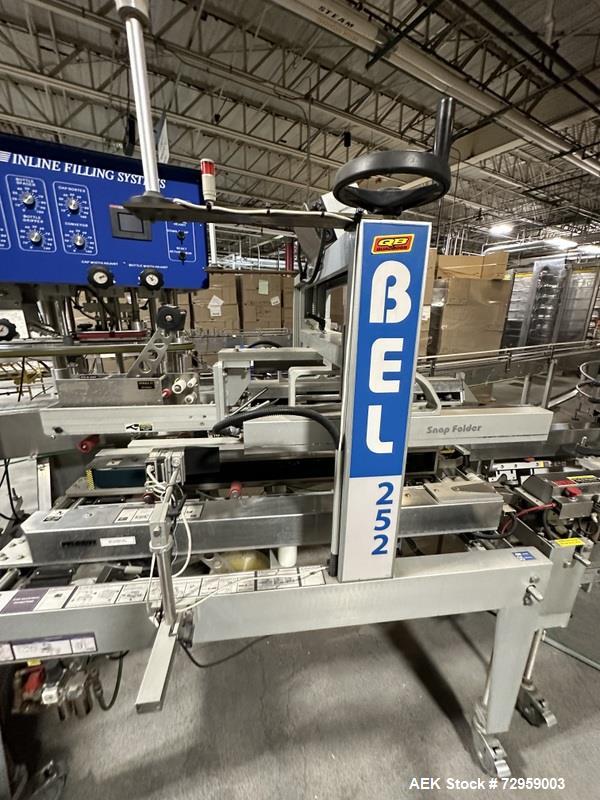 Used Combibloc (Sig) Model 112-32 Aseptic Brick Pack Cartoning Lines. The fillers are capable of running 125 ml, 150 ml, 200 ml or 250 ml cartons (with changeparts). Has Sig Beckhoff HMI with Siemens...