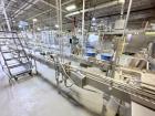 Used Combibloc (Sig) Model 112-32 Aseptic Brick Pack Cartoning Lines. The fillers are capable of running 125 ml, 150 ml, 200 ml or 250 ml cartons (with changeparts). Has Sig Beckhoff HMI with Siemens...